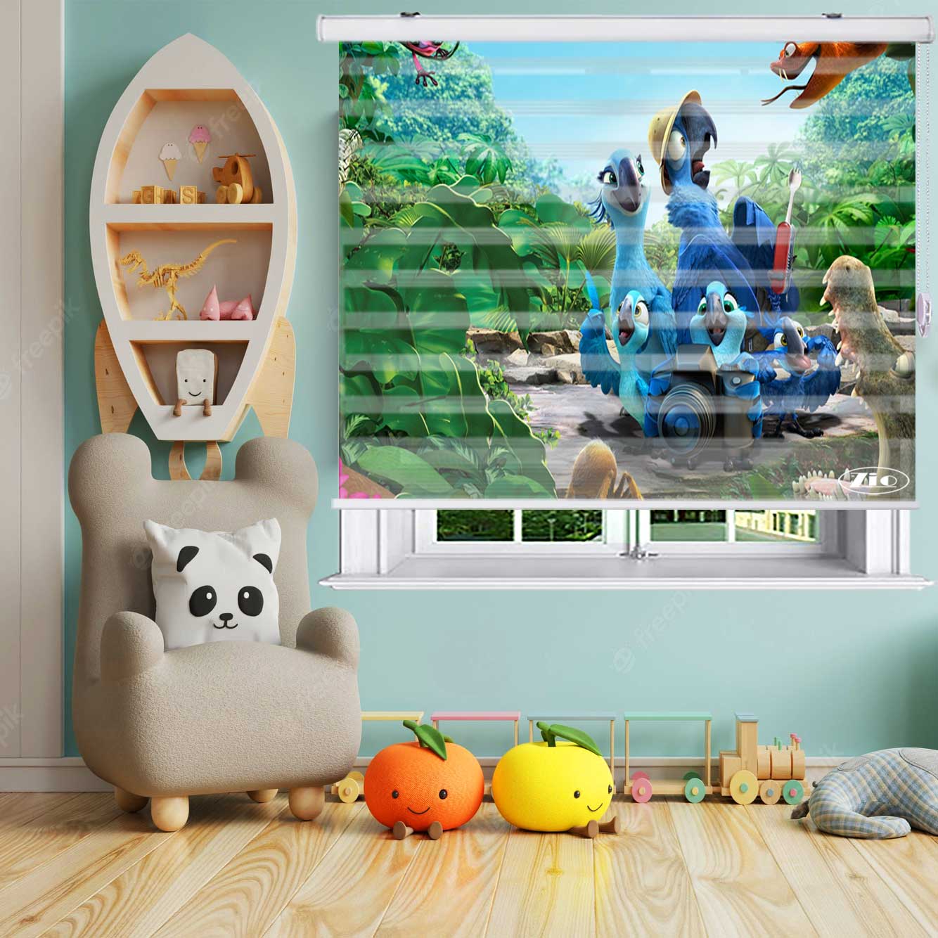  پرده زبرا زیو مدل K3132 سایز 150x150 سانتی متر