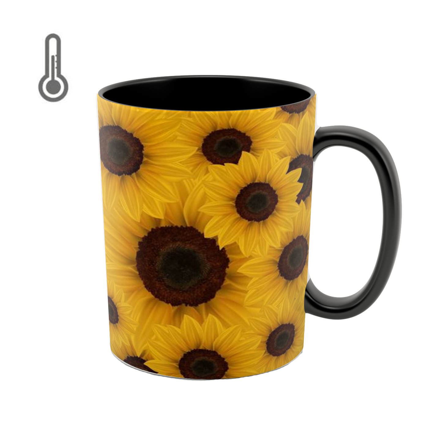 ماگ حرارتی طرح گل آفتابگردان کد 01