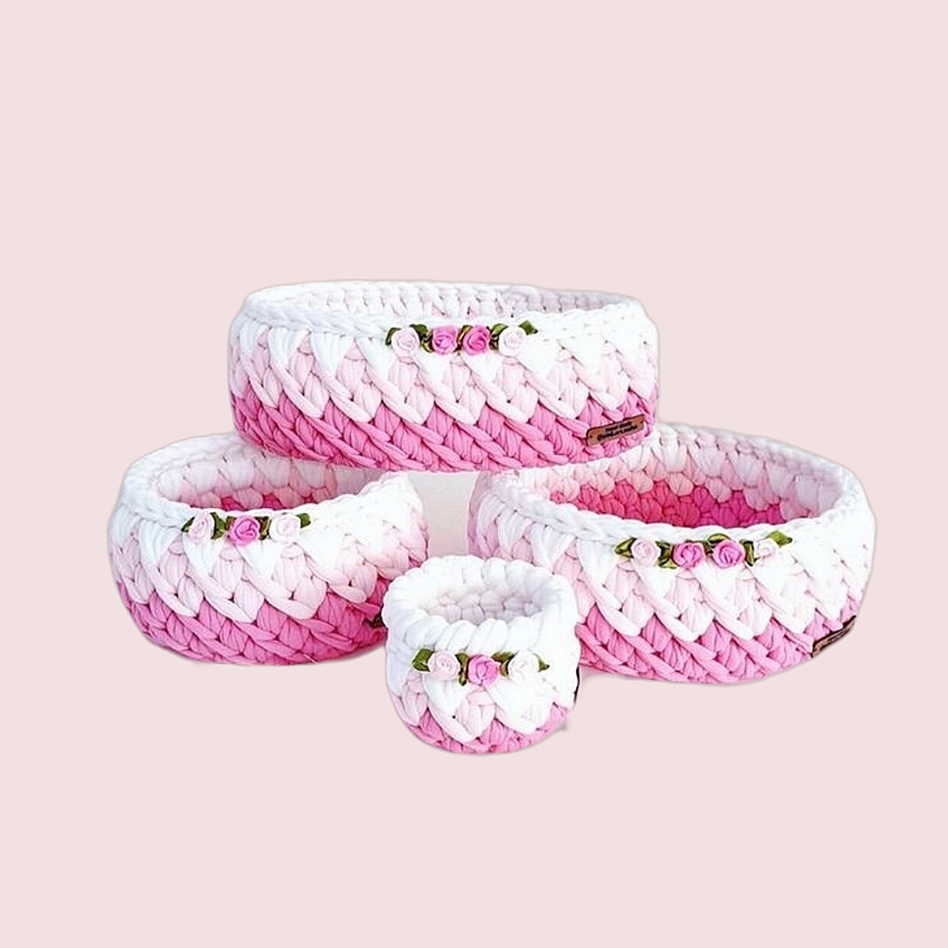 سبد قلاب بافی تریکو کد 0101 مجموعه 4 عددی