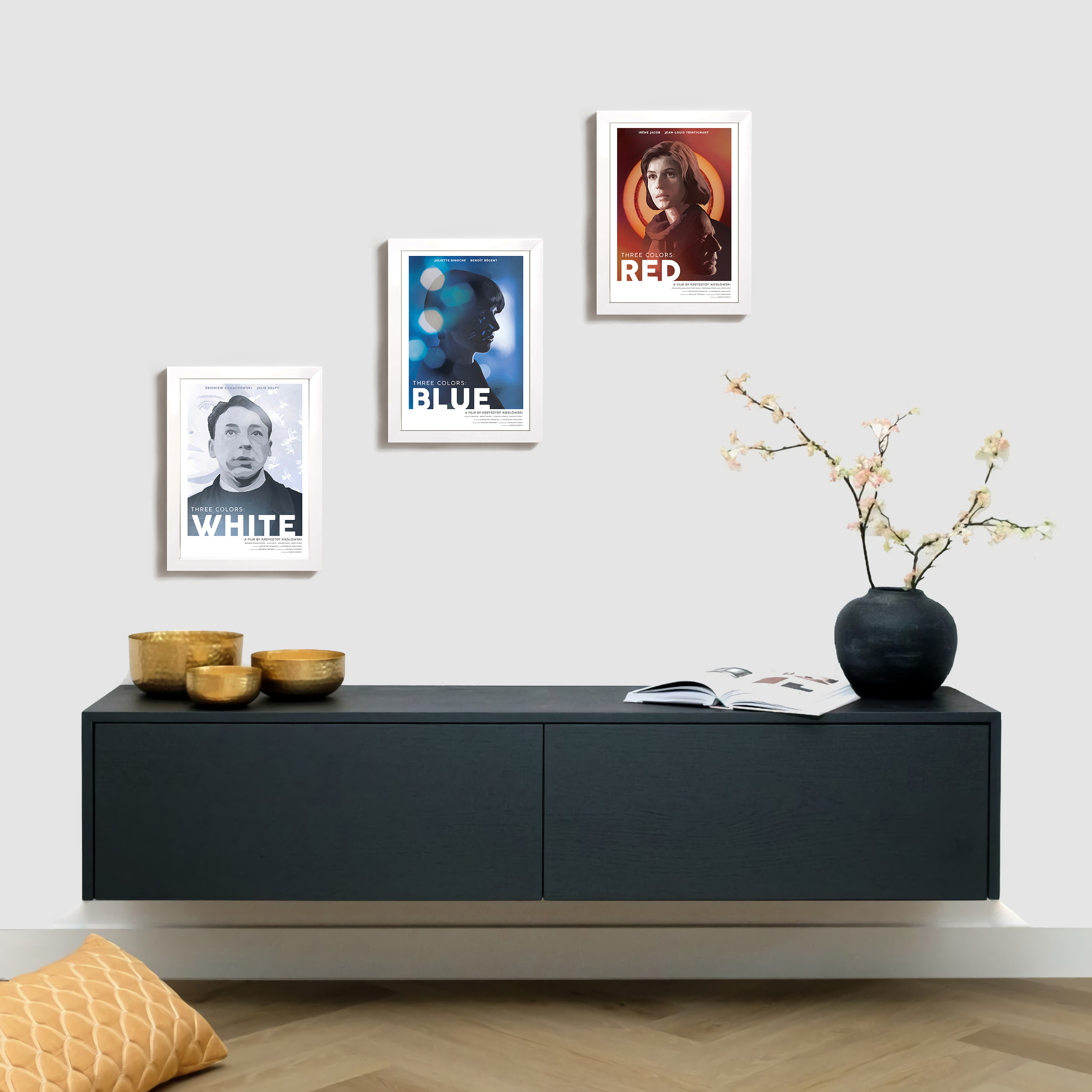 تابلو مدل فیلم سه رنگ سفید آبی قرمز three colors white blue red W204 