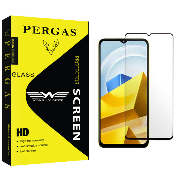 محافظ صفحه نمایش شیشه ای وایلی نایس مدل Pergas مناسب برای گوشی موبایل شیائومی Poco M5 | کالا برتری