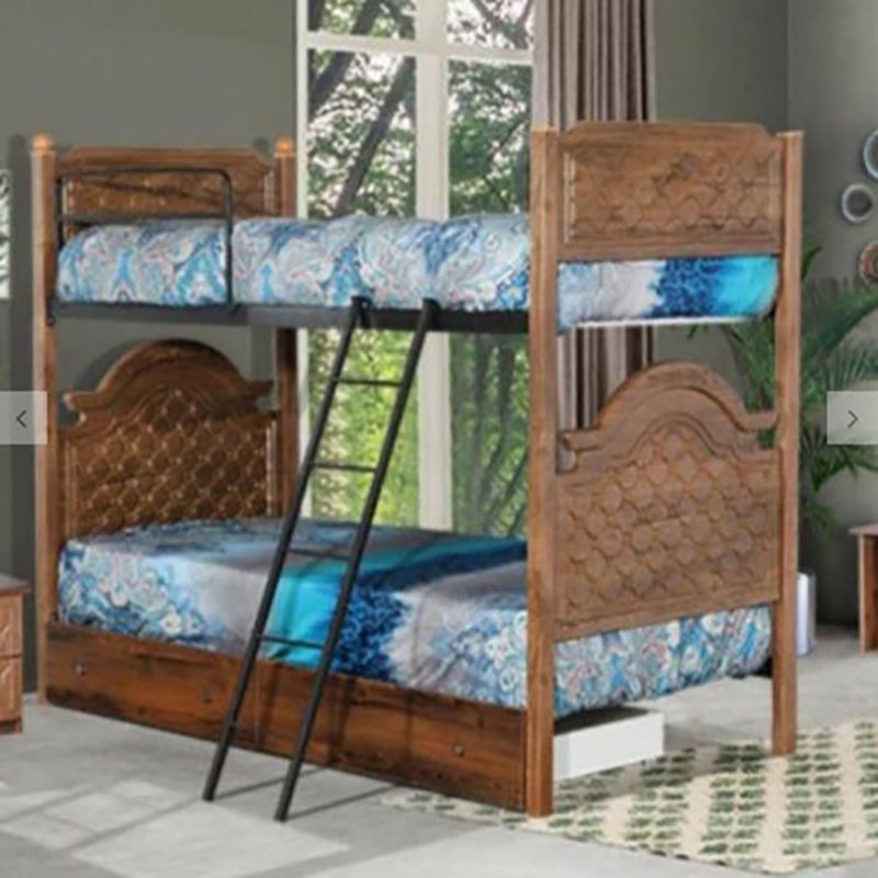 تخت خواب دو طبقه مدل روژان بدون کشو بدون تشک