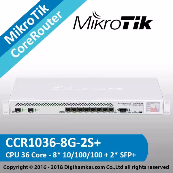 کر روتر میکروتیک مدل  CCR1036-8G-2S
