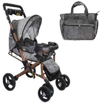 کالسکه مدل شانل کد 1401 به همراه ساک لوازم کودک