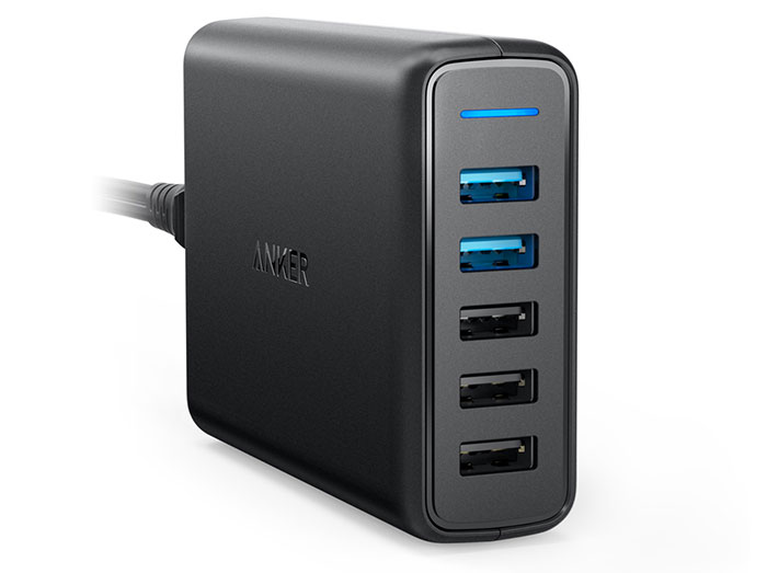 پاور هاب 5 پورت سریع انکر Anker PowerPort 5 with Dual Quick Charge 3.0 Charger