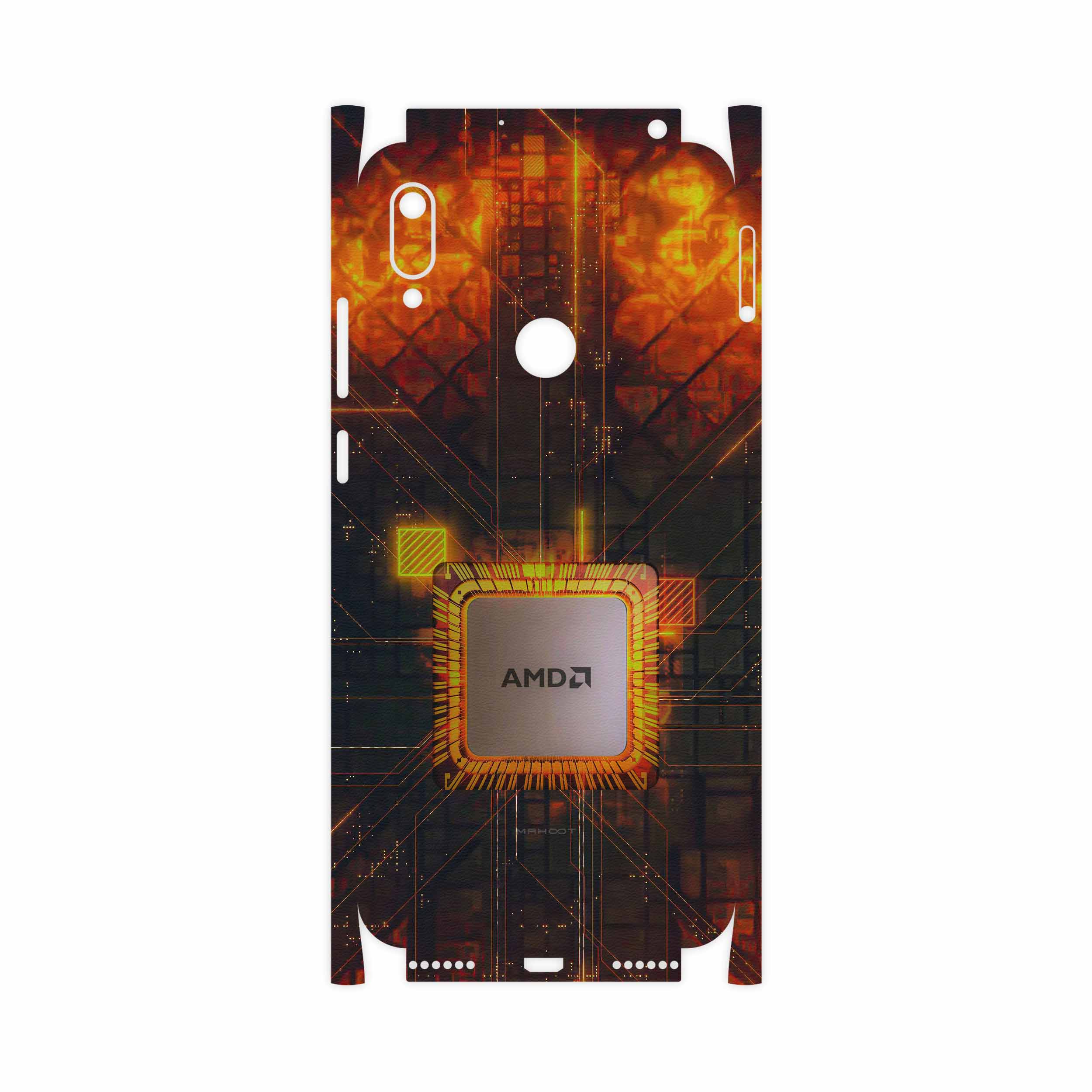 برچسب پوششی ماهوت مدل AMD Brand-FullSkin مناسب برای گوشی موبایل هوآوی Y6 Prime 2019