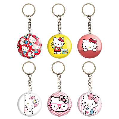 جاکلیدی خندالو طرح کیتی کد 125B مجموعه 6 عددی