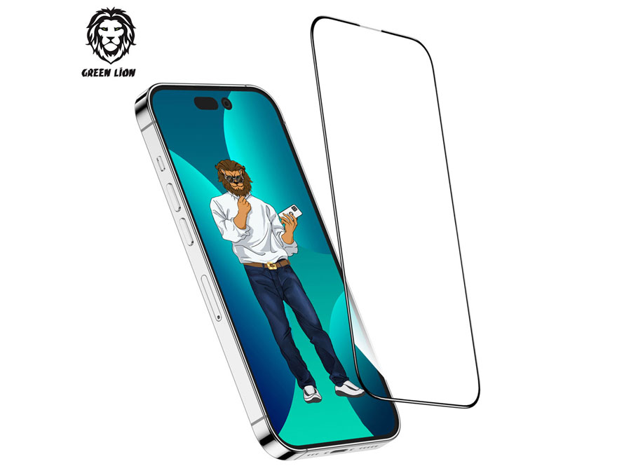 گلس آیفون 14 پرومکس تمام شیشه ای گرین Green Lion GN9HSGL14PM Glass iPhone 14 Pro Max