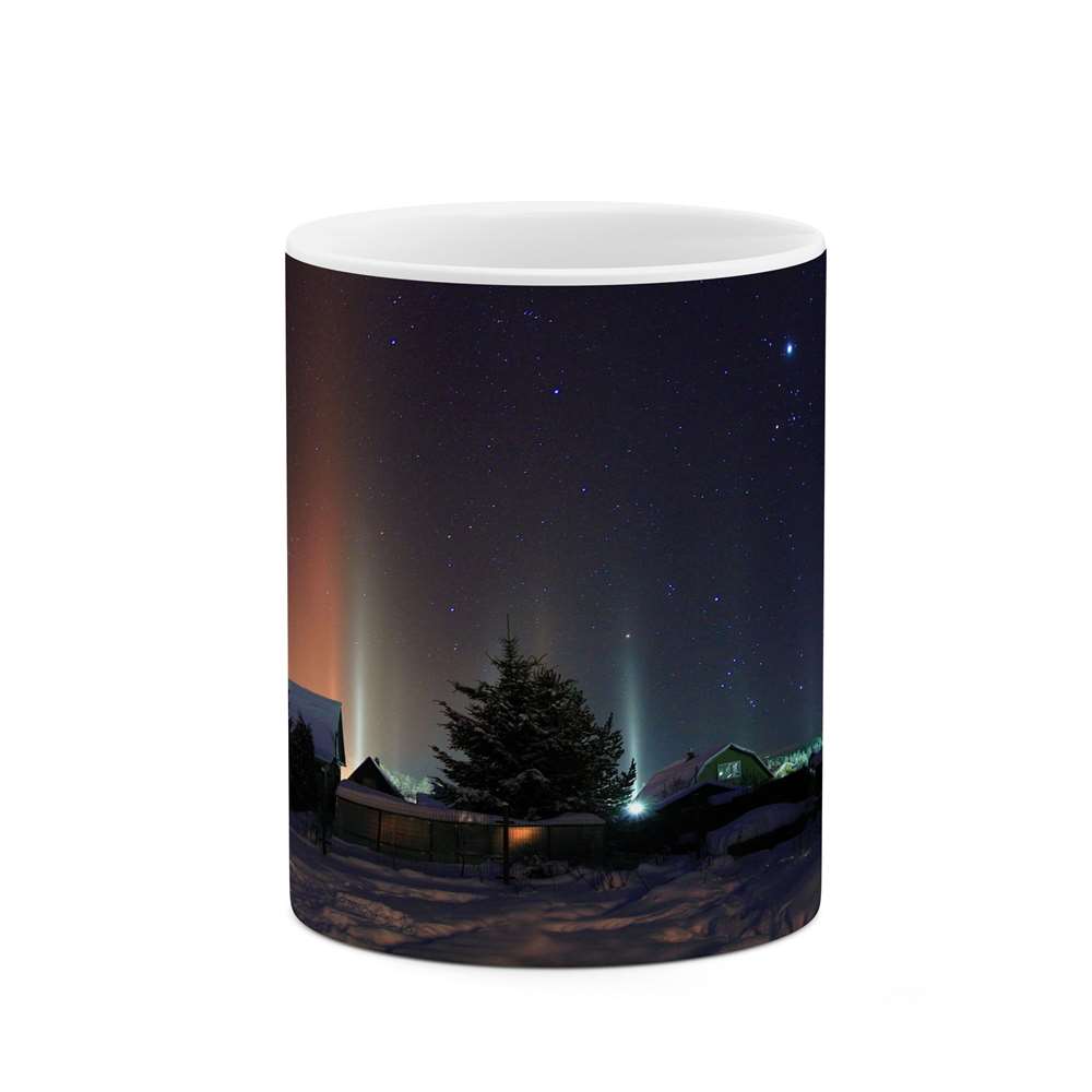 ماگ کاکتی طرح منظره برفی مدل mgs15016