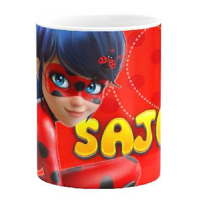 ماگ طرح دختر کفشدوزکی مدل ساجده