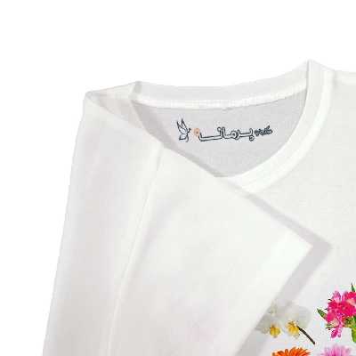 تی شرت بچگانه پرمانه طرح گل کد pmt.6057