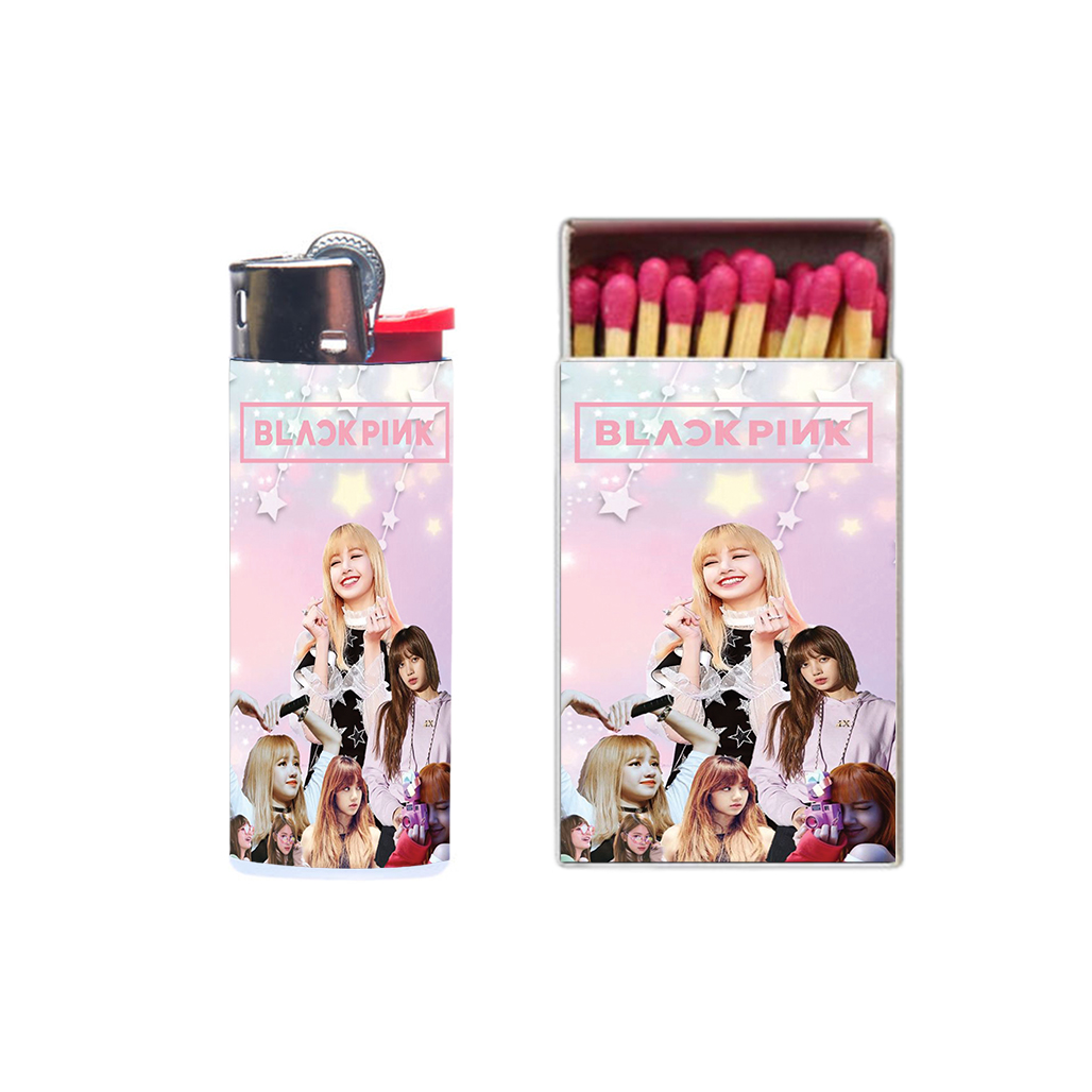 فندک مدل بلک پینک کد 2362 به همراه کبریت