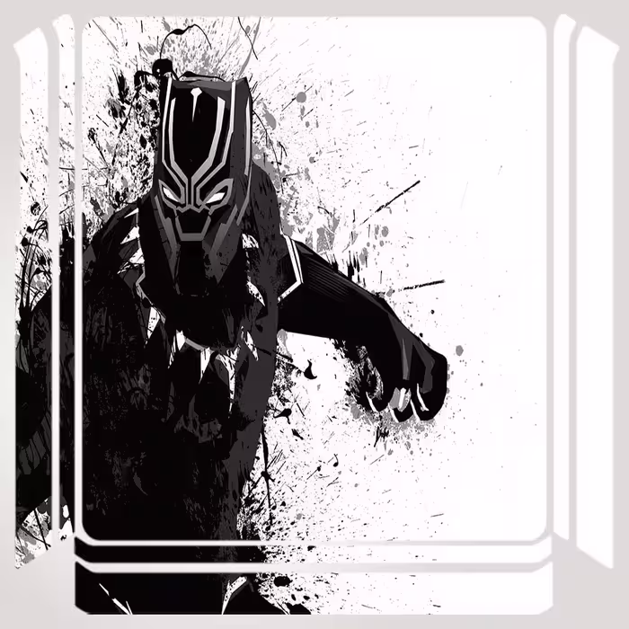 برچسب پلی استیشن ۴ مدل black panther fan artwork کد PSS-315 