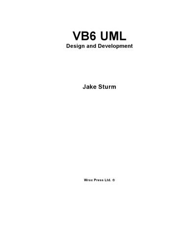 خرید و دانلود نسخه کامل کتاب VB6 UML Design and Development