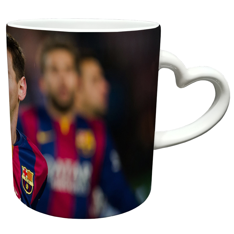 ماگ مدل دسته قلبی طرح مسی کد 70