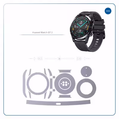 برچسب ماهوت طرح Matte-Silver مناسب برای ساعت هوشمند هوآوی Watch GT2