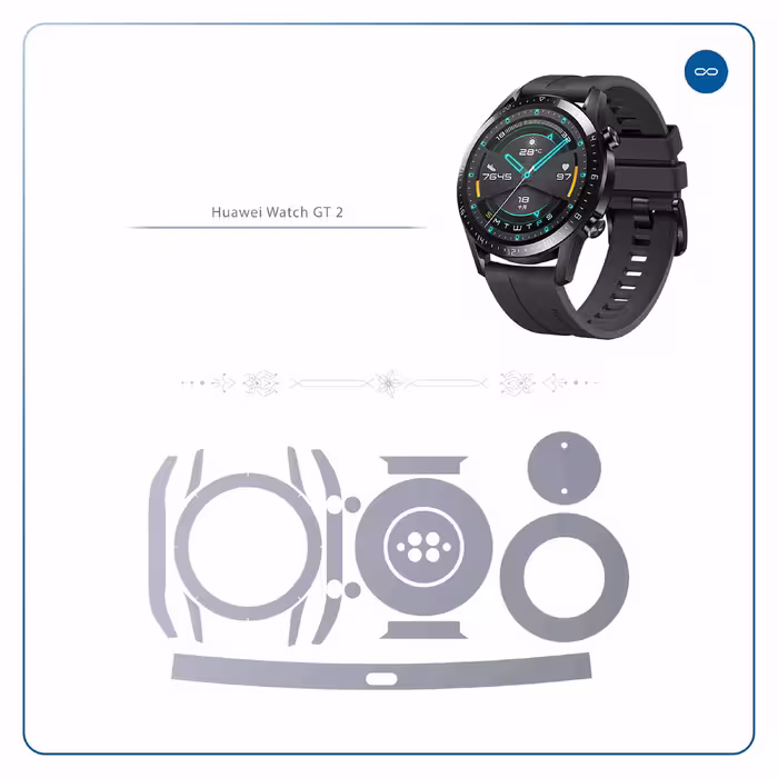 برچسب ماهوت طرح Matte-Silver مناسب برای ساعت هوشمند هوآوی Watch GT2