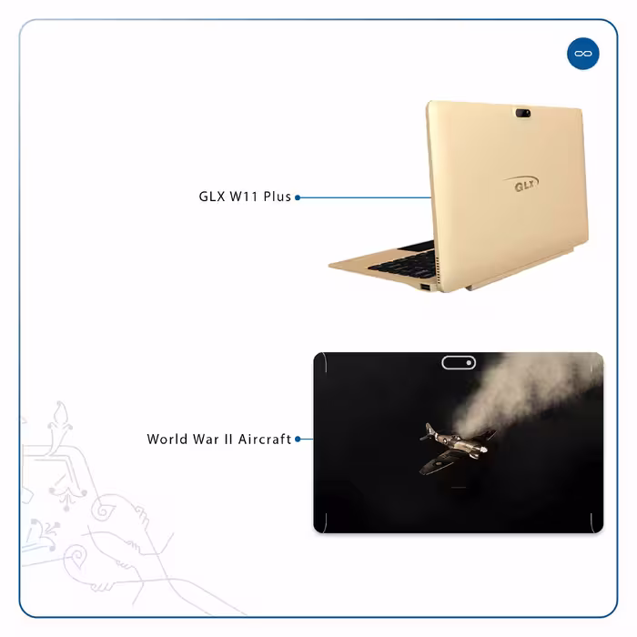 برچسب پوششی ماهوت مدل World War II Aircraft مناسب برای تبلت جی ال ایکس W11 Plus