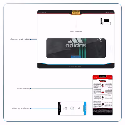 برچسب پوششی ماهوت مدل adidas-Logo مناسب برای تبلت سامسونگ Galaxy Tab S4 10.5 2018 T835