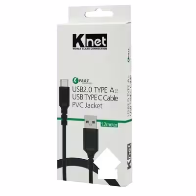 کابل USB به USB-C کی نت مدل  K-CUC02012 طول 1.2 متر