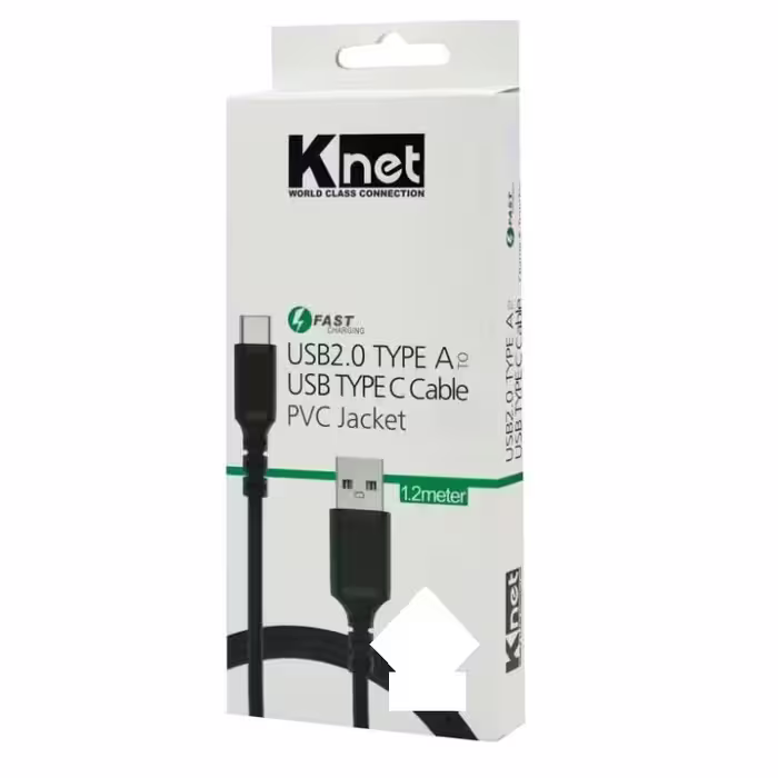 کابل USB به USB-C کی نت مدل  K-CUC02012 طول 1.2 متر