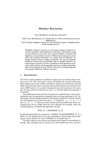 خرید و دانلود نسخه کامل کتاب Walther recursion