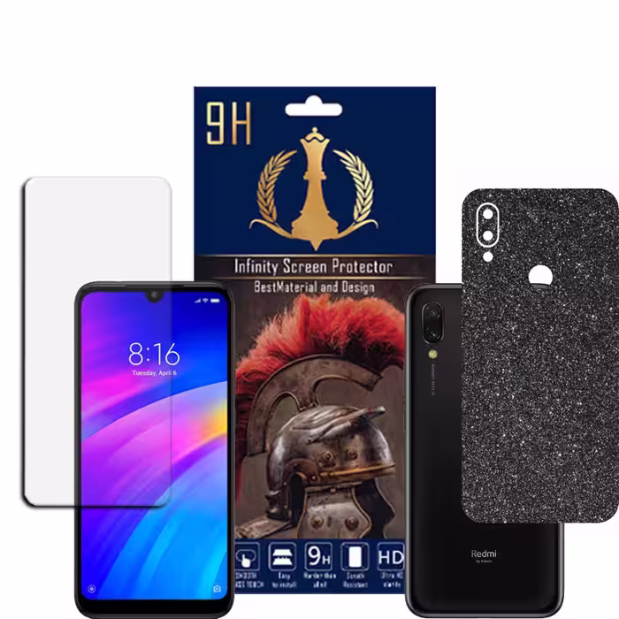 برچسب پوششی اینفینیتی مدل PRO MAX مناسب برای گوشی موبایل شیایومی REDMI 7 به همراه محافظ صفحه نمایش