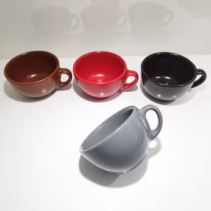 فنجان لاته خوری رنگی کیفیت عالی (قیمت برای یک عدد است)  - فنجان سرامیکی رنگی - فنجان لته خوری - ارسال بصورت پسکرایه