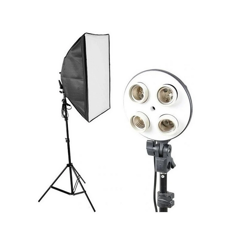 کیت سافت باکس به همراه هولدر 4 لامپ و سه پایه