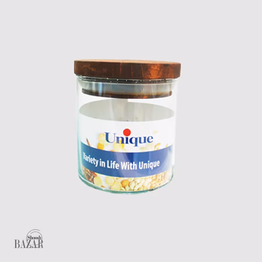 بانکه ادویه 600 شیشه ای در چوبی کد UN-1276