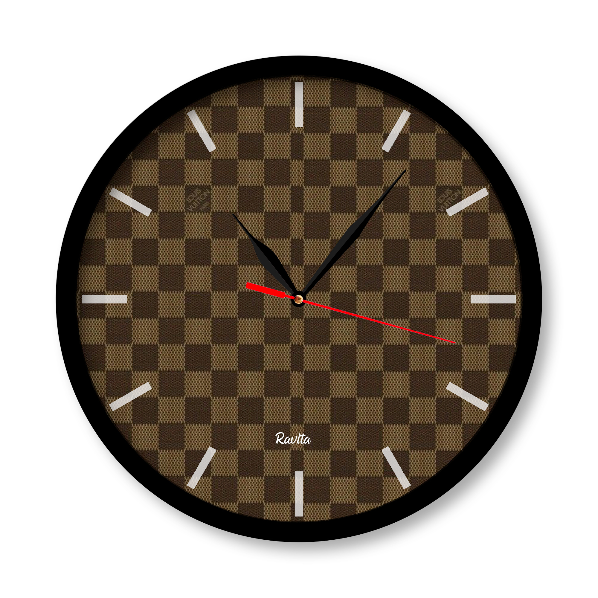 ساعت دیواری راویتا طرح لویی ویتون مدل 1210