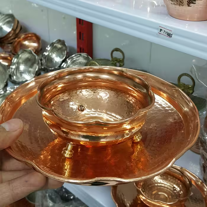 بشقاب و پیاله مسی ارسال رایگان