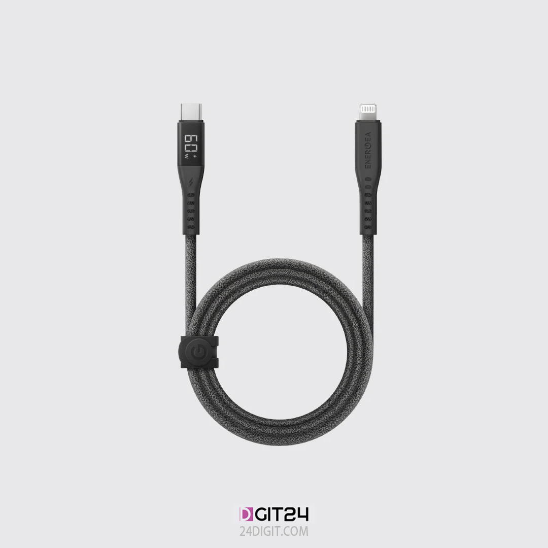 کابل شارژ آیفون تایپ سی به لایتنینگ اِنرجیا مدل FLOW DISPLAY طول 150 سانتیمتر