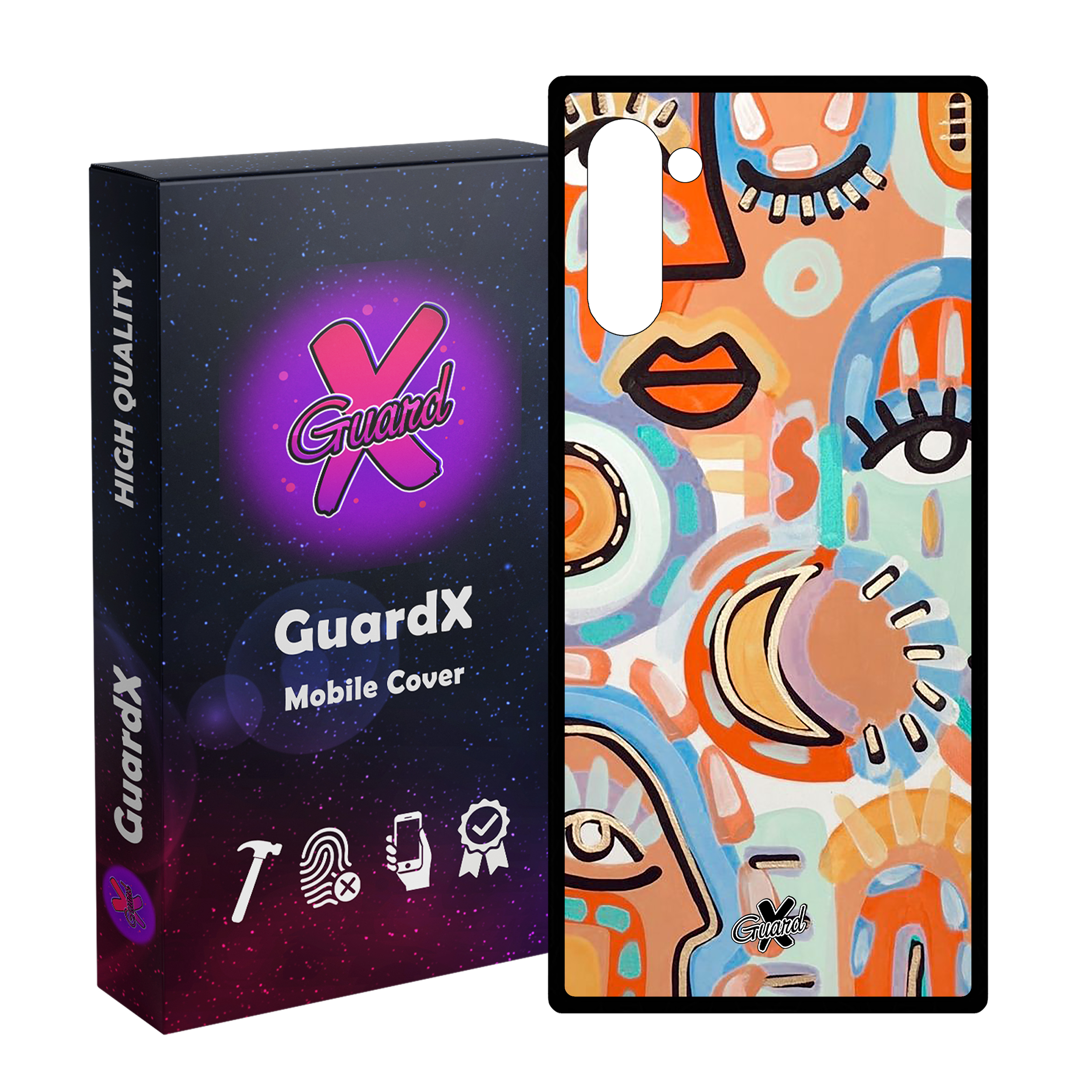 کاور گارد ایکس طرح چهره مدل Glass10431 مناسب برای گوشی موبایل سامسونگ Galaxy Note 10