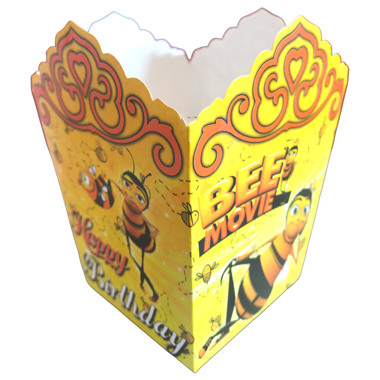 ظرف پاپ کورن مسترتم طرح زنبور پلاس بسته 10 عددی