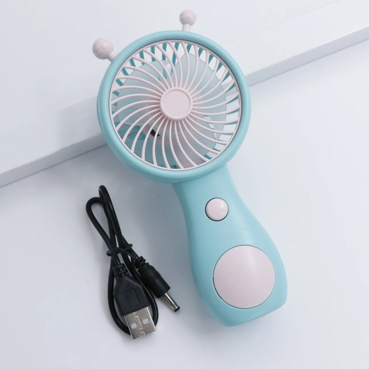 پنکه دستی شارژی کوچک فیروزه ای 31090
