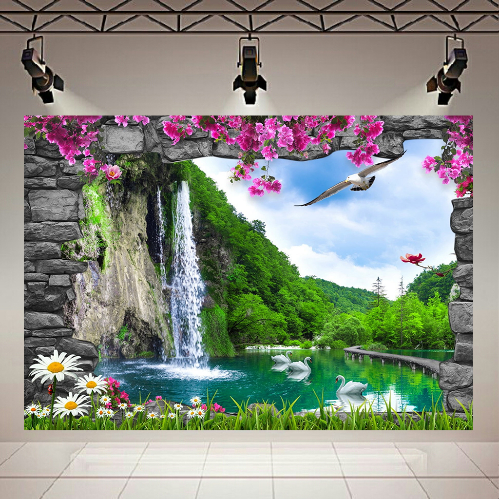 تابلو بوم طرح طبیعت مدل انتزاعی بهشت کد AR2166