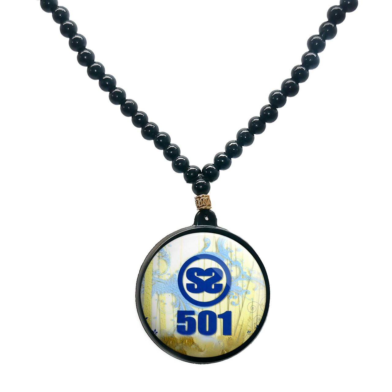 گردنبند پرمانه طرح ss501 کد pmd.2218 مدل دو طرفه