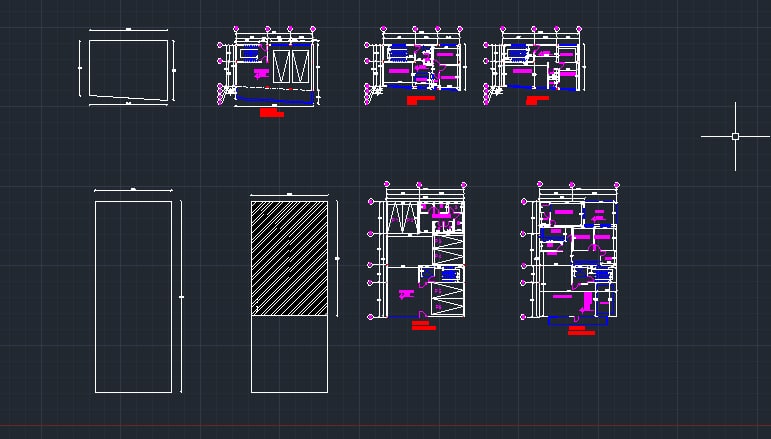 فایل اتوکد  دو آپارتمان مسکونی