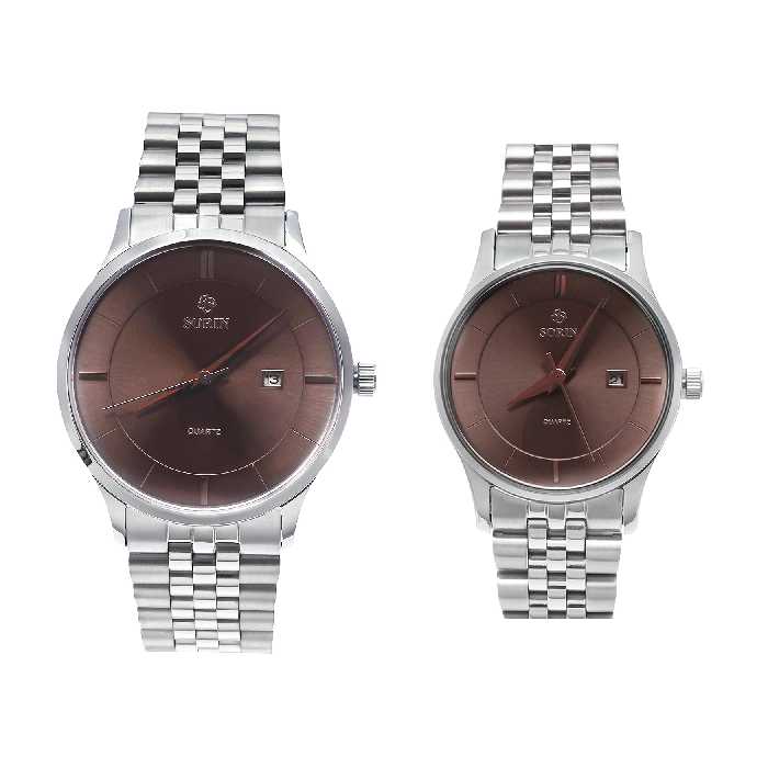 ست ساعت مچی عقربه ای زنانه و مردانه سورین مدل GL1015B-SS01D