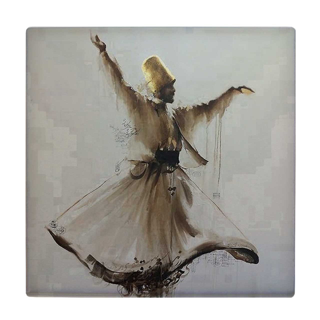 کاشی طرح نقاشی سماع صوفی مدل لوحی کد klh1522