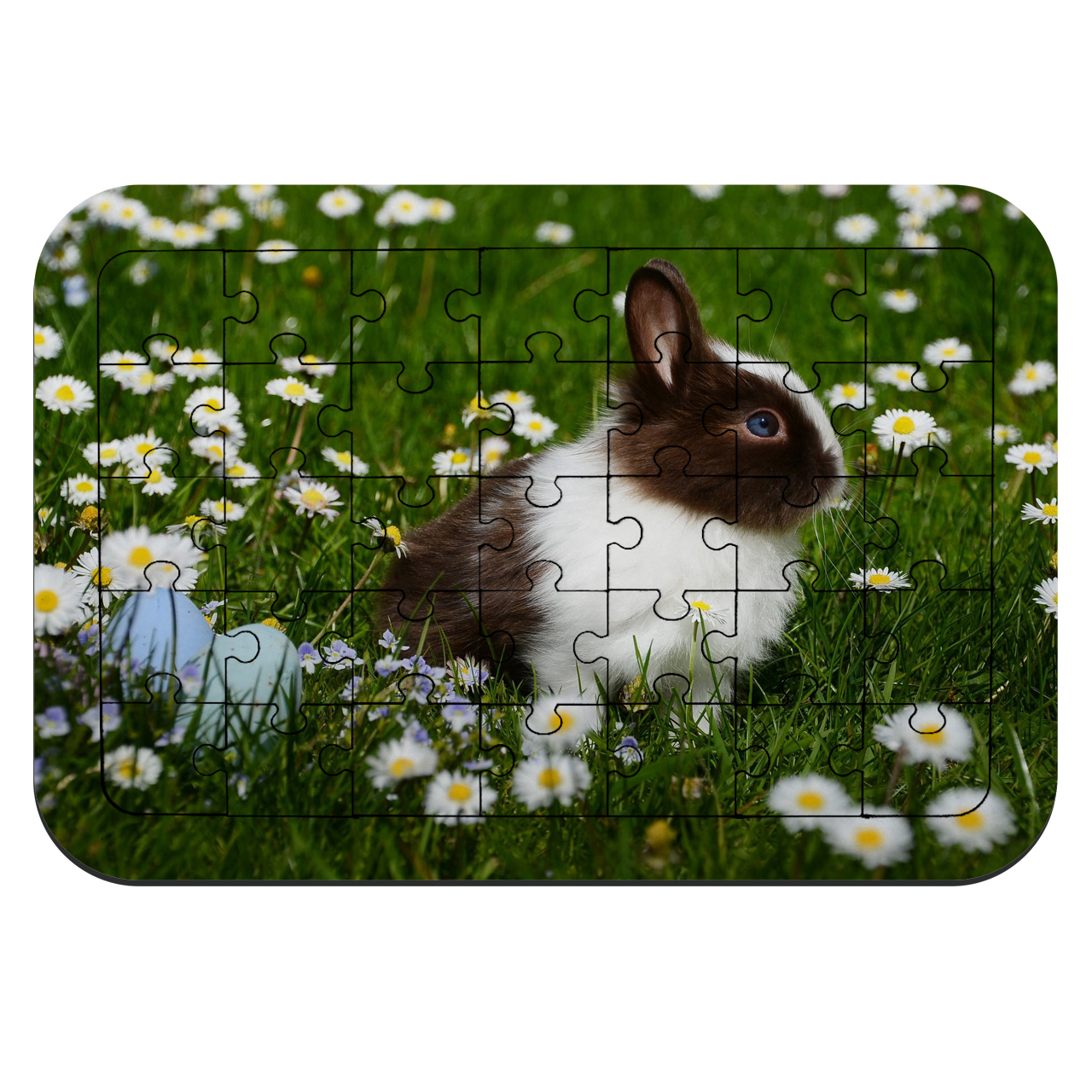  پازل 35 تکه طرح خرگوش در چمنزار مدل NI400