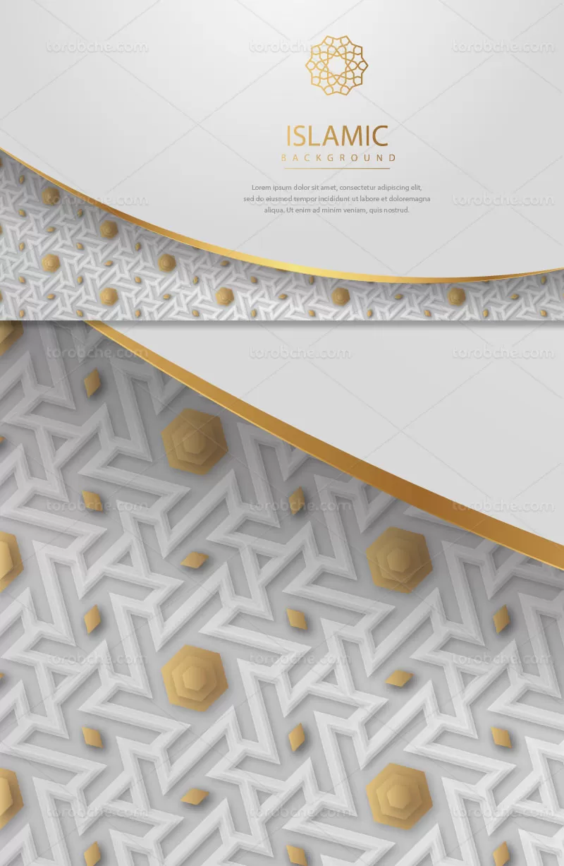 وکتور بکگراند اسلیمی طلایی | گرافیک با طعم تربچه