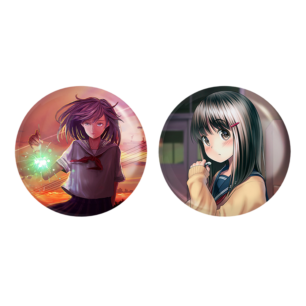 پیکسل خندالو مدل دختر انیمه ای کد 1809918094 مجموعه 2 عددی