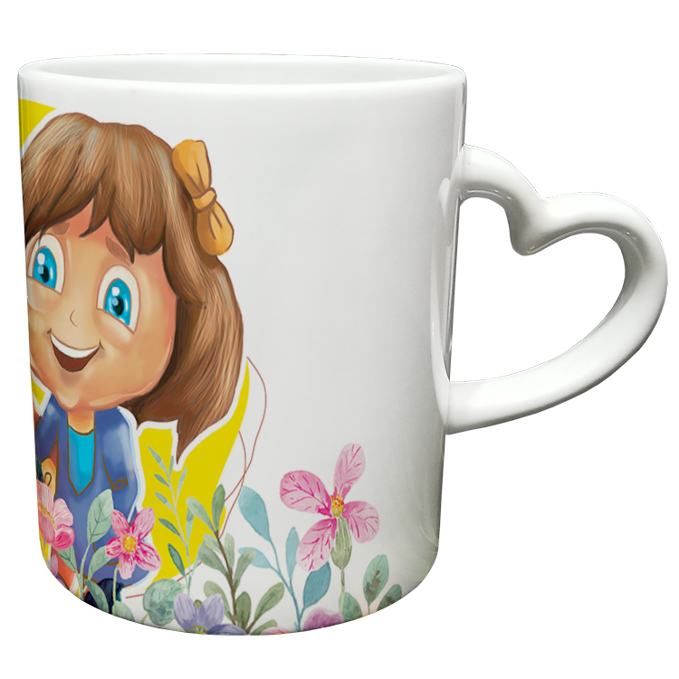 ماگ مدل دسته قلبی طرح عاشقانه کد 173