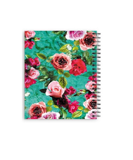دفتر پارچه ای سیمی طرح گل سایز A5