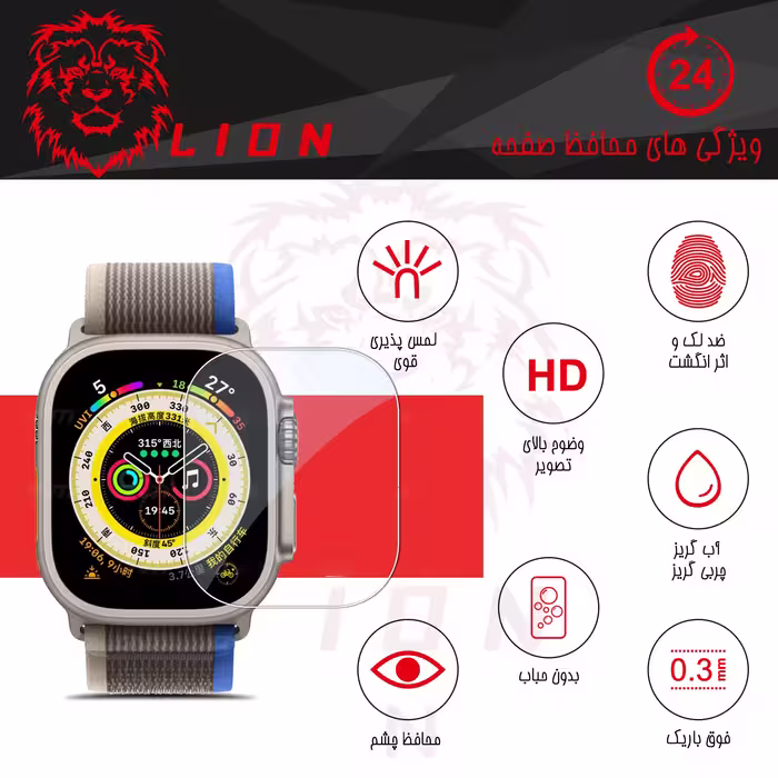 محافظ صفحه نمایش لاین مدل RB007 مناسب برای ساعت هوشمند شیائومی Smart Watch Imilab W12 بسته سه عددی