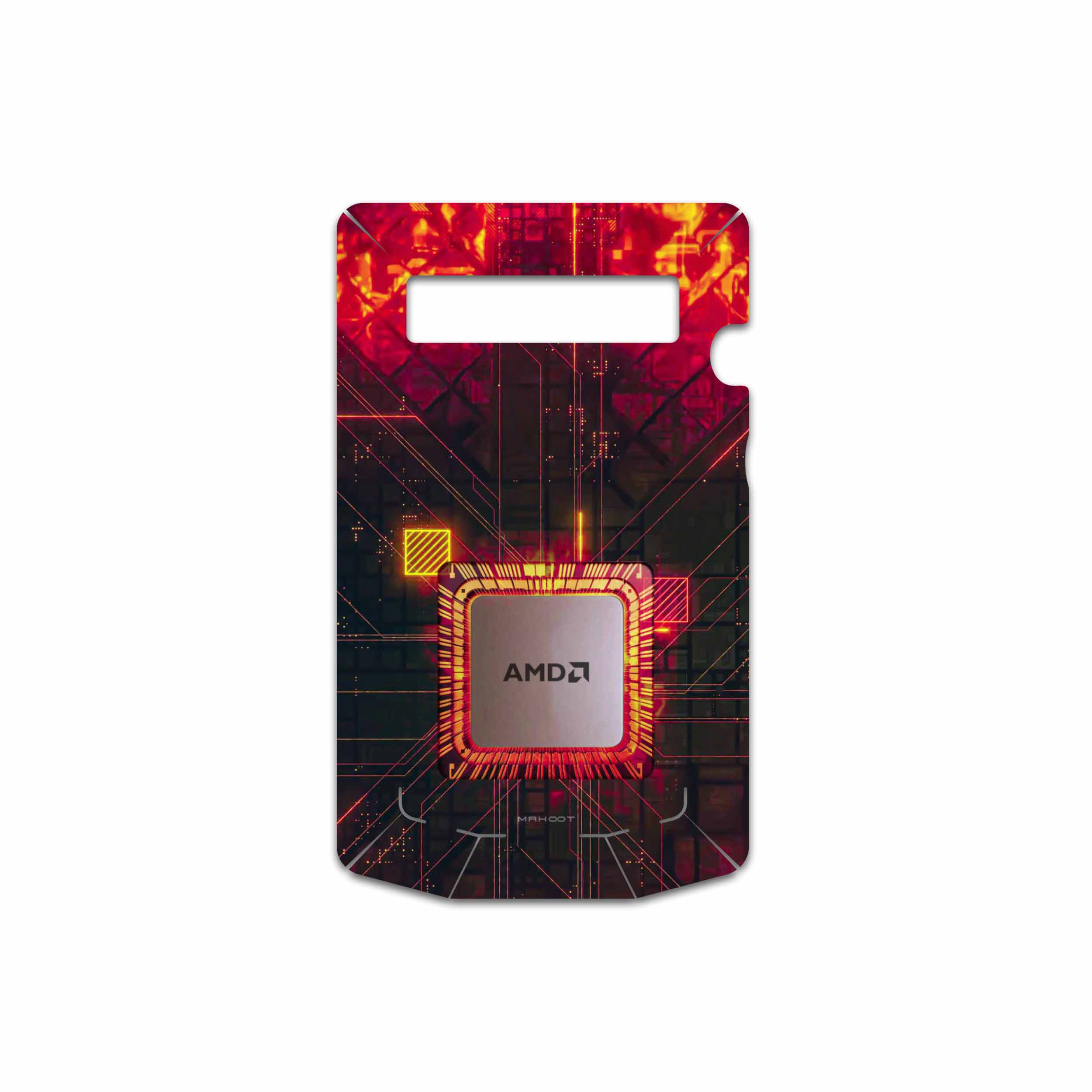 برچسب پوششی ماهوت مدل AMD-Brand مناسب برای گوشی موبایل بلک بری P9981