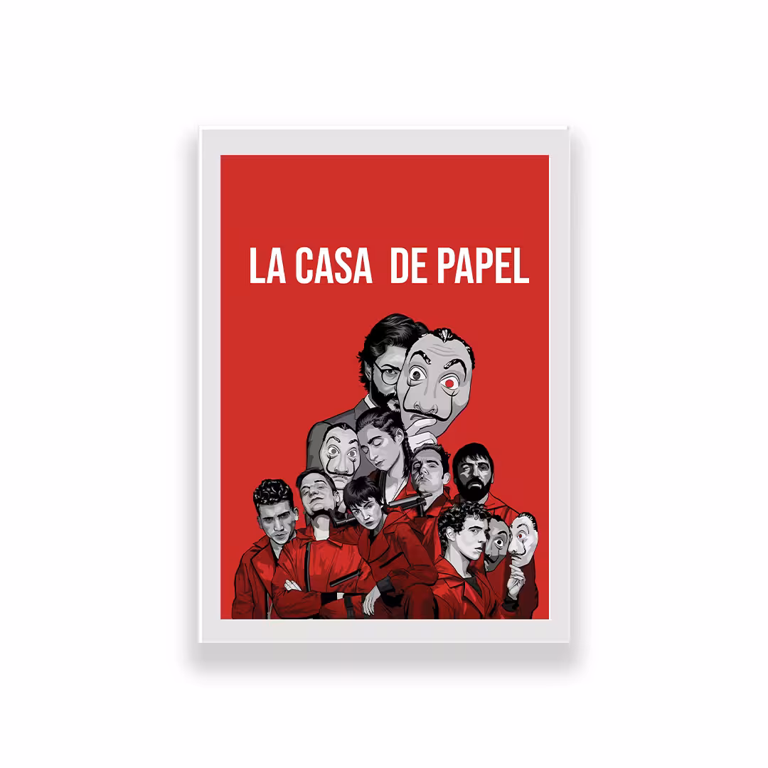 تابلو طرح سریال money heist مدل 1