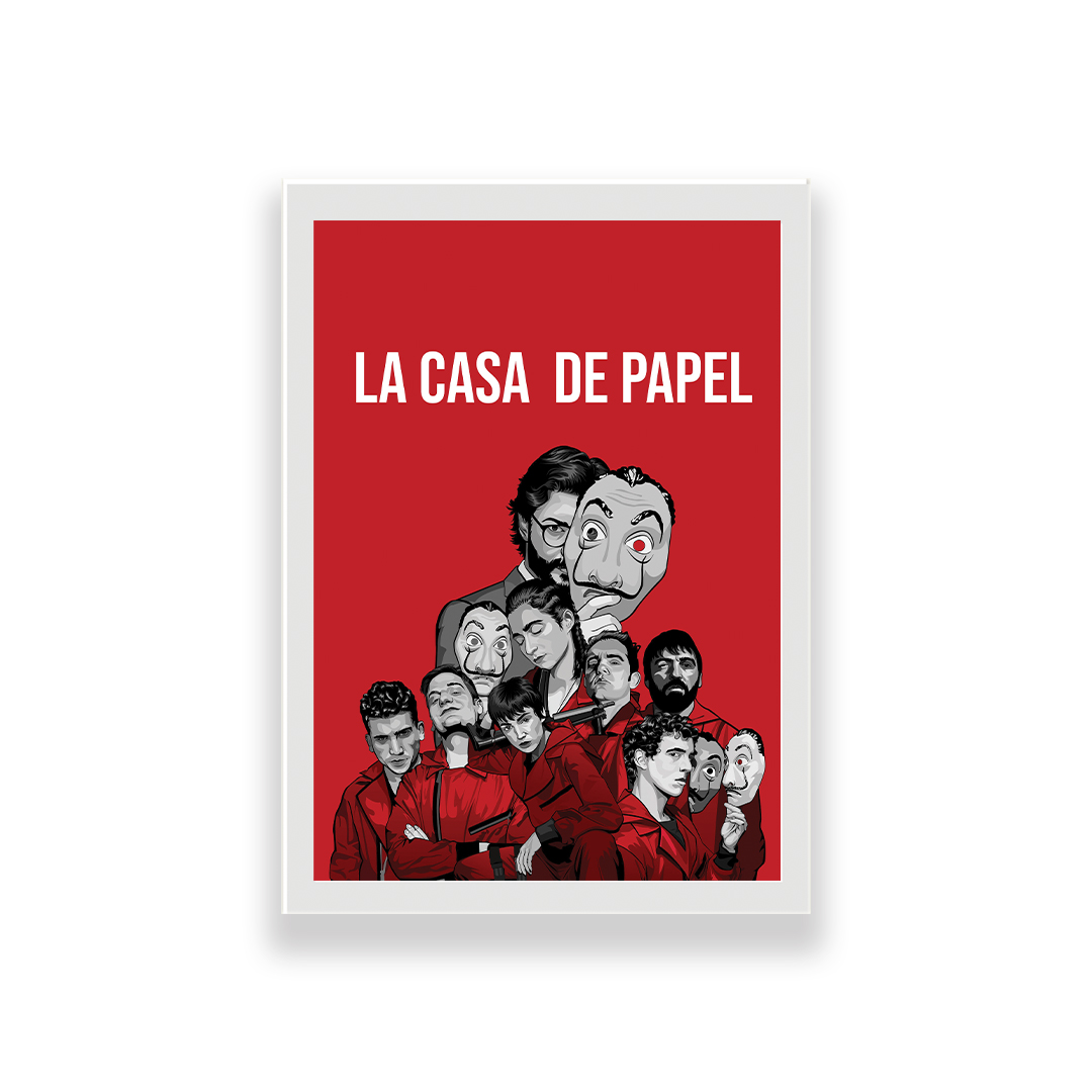 تابلو طرح سریال money heist مدل 1